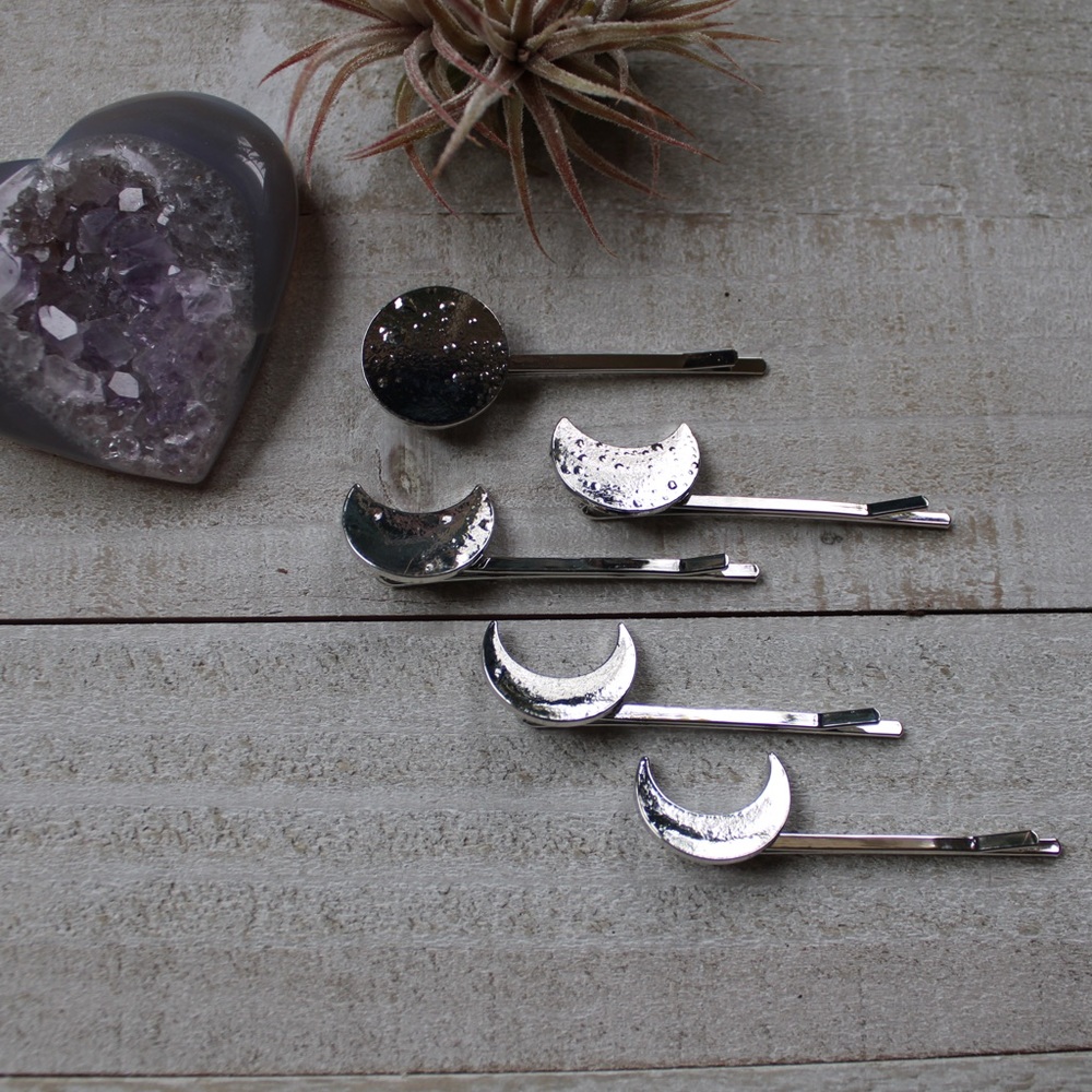 Moon Phase Hair Pin Set - Picture 5 of 6